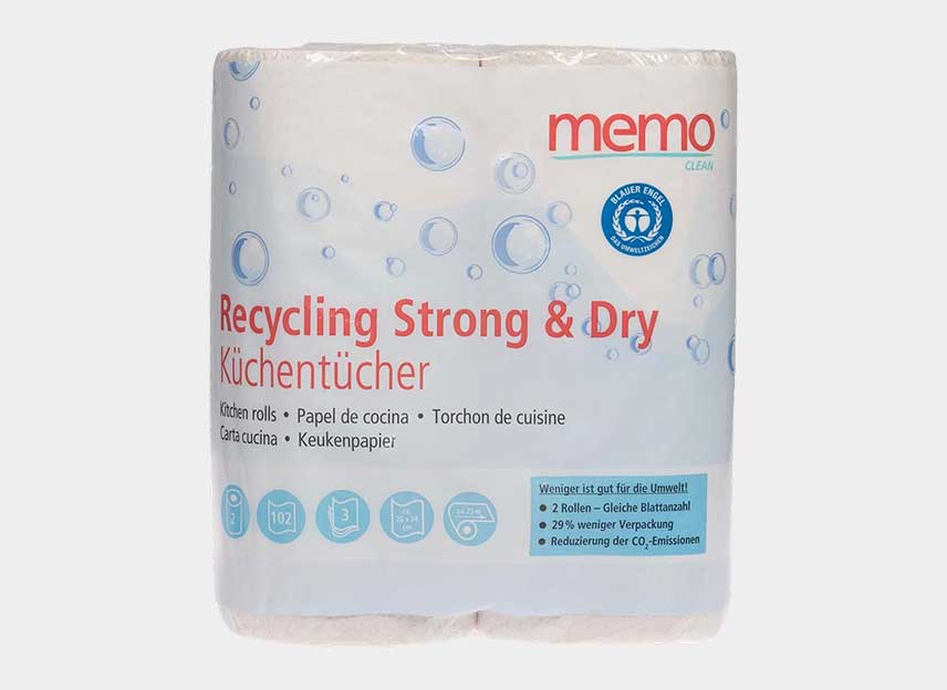 memo Küchenrollen "Recycling Strong & Dry" 2 Stk.