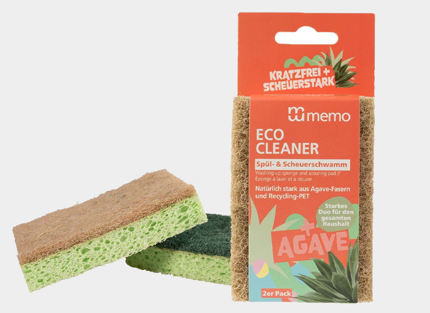 memo Spül- und Scheuerschwamm mit Naturfasern, 2 Stk.